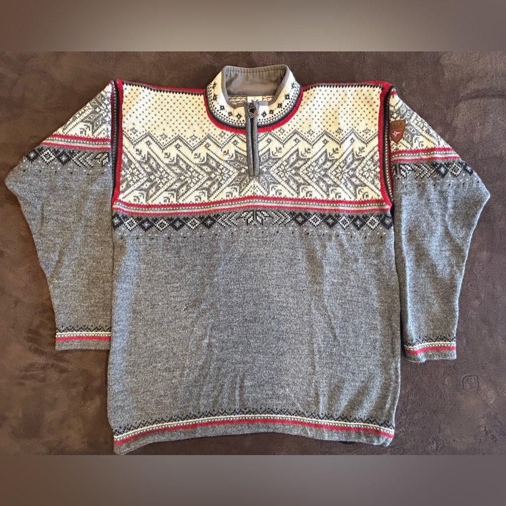 Men’s XL Dale of Norway Wool 1/4 Zip Sweater